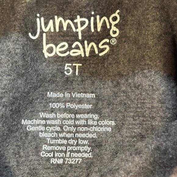 Boys Jumping Beans Charcoal Gray Henley Hoodie Size 5T EUC - Picture 2 of 4